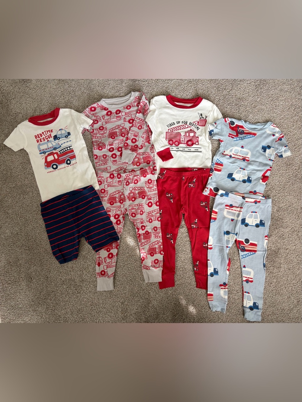 Kids Fire Truck Pajama Set